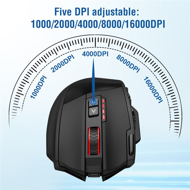 E-YOOSO X33 2.4G Wireless Gaming Mouse with 12 Side Buttons