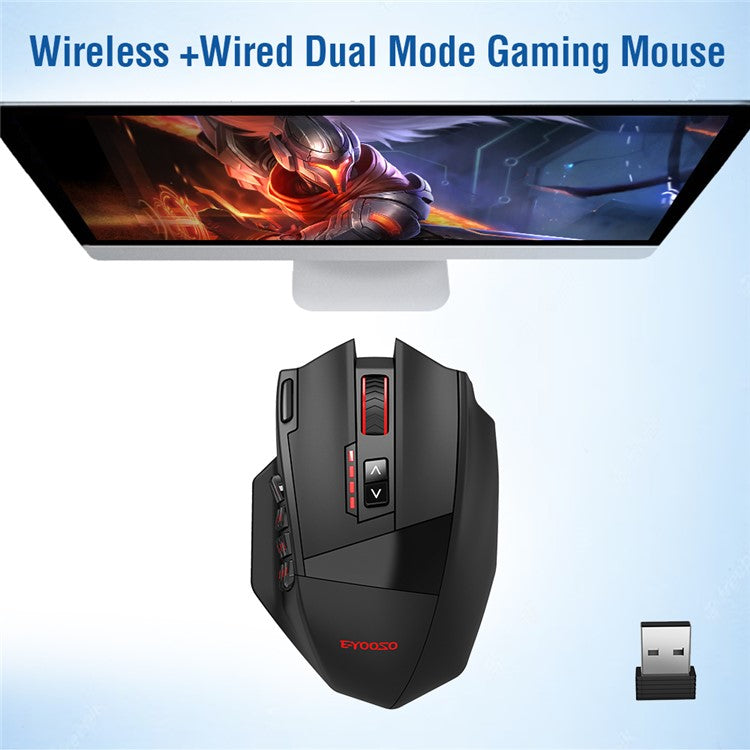 E-YOOSO X33 2.4G Wireless Gaming Mouse with 12 Side Buttons