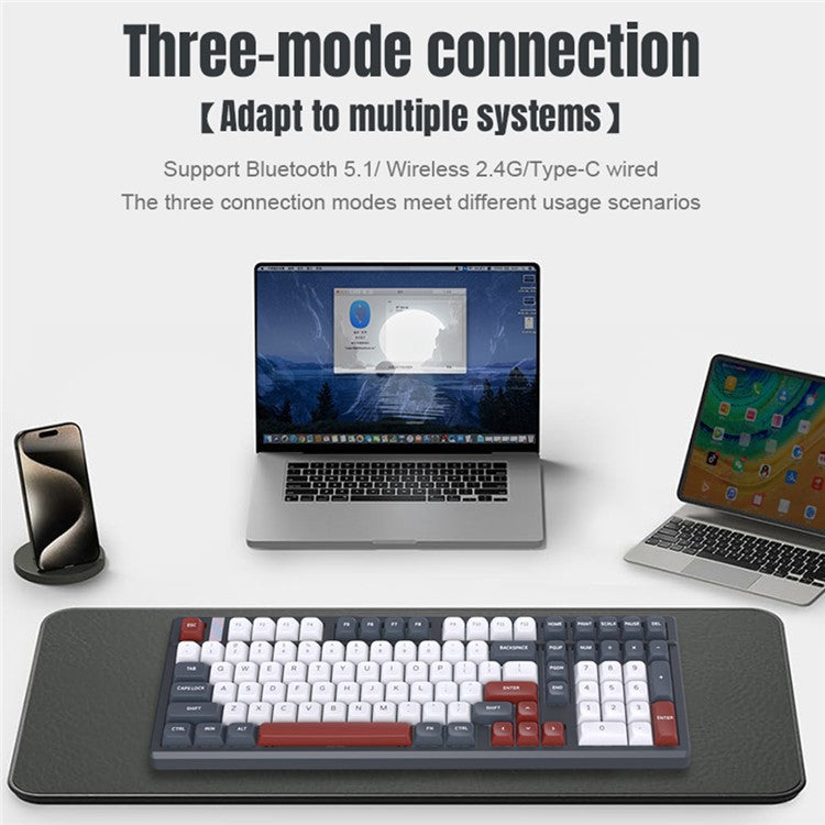 Y-FRUITFUL K102 Tri-Mode Mechanical Gaming Keyboard