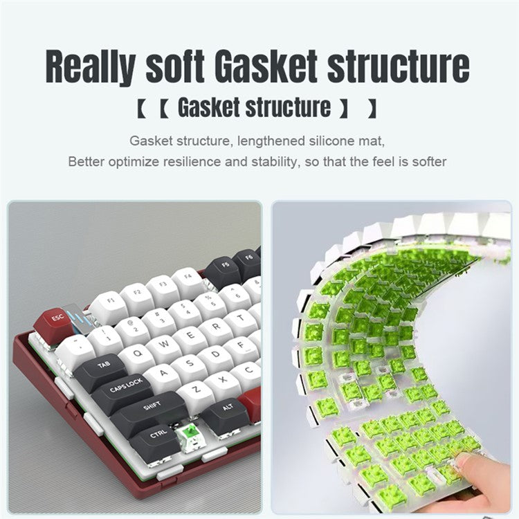 Y-FRUITFUL K102 Tri-Mode Mechanical Gaming Keyboard