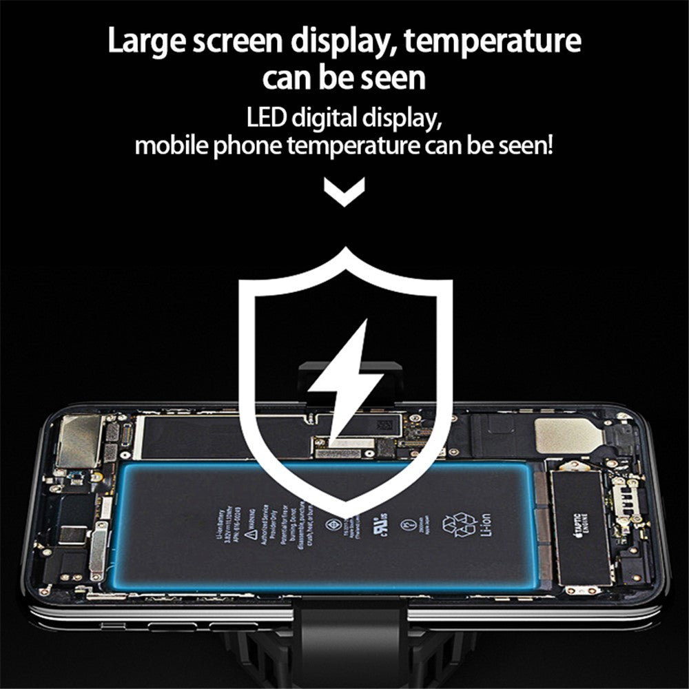 MEMO DL05 Lightweight Mobile Phone Cooler Cooling Fan Portable Cell Phone Radiator with LED Screen for iPhone Samsung Huawei Xiaomi