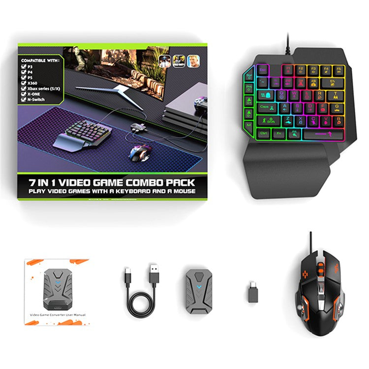 GAMWING MIX Master 7-in-1 Keyboard and Mouse Console Controller Converter Adapter for PS3 / PS5 / Xbox One / Switch Operation