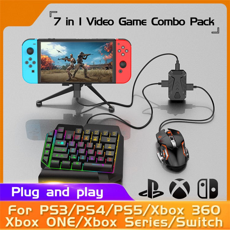 GAMWING MIX Master 7-in-1 Keyboard and Mouse Console Controller Converter Adapter for PS3 / PS5 / Xbox One / Switch Operation