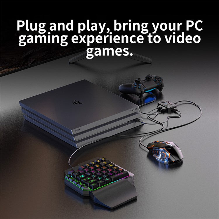 GAMWING MIX Master 7-in-1 Keyboard and Mouse Console Controller Converter Adapter for PS3 / PS5 / Xbox One / Switch Operation