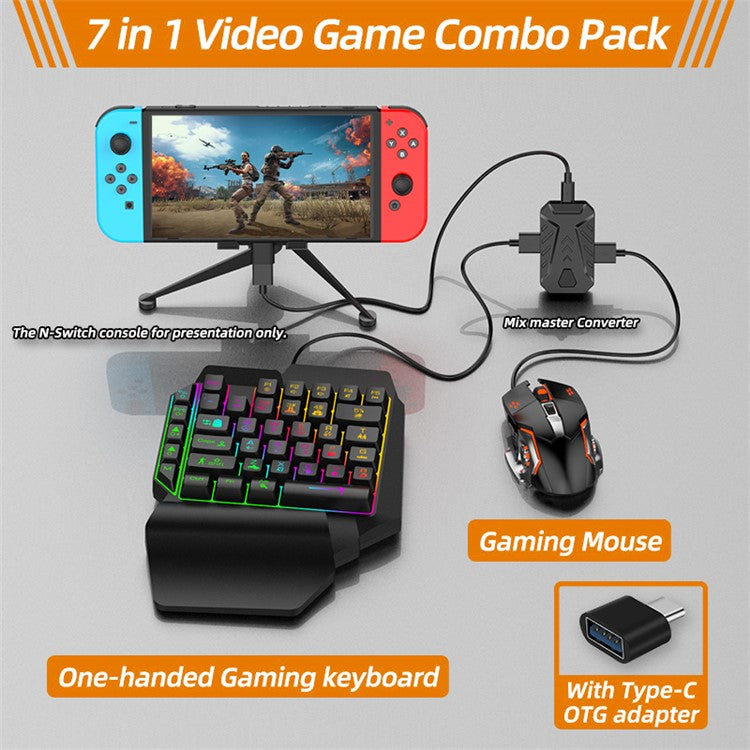 GAMWING MIX Master 7-in-1 Keyboard and Mouse Console Controller Converter Adapter for PS3 / PS5 / Xbox One / Switch Operation