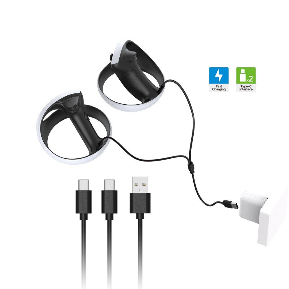 DOBE TP5-2519 2 In 1 Type C Charging Cable for PS VR2 Controller Gaming Charger Line