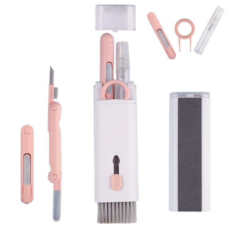 UD2926 7-in-1 Bluetooth-compatible Headset Keyboard Cleaner Cell Phone Cleaning Brush Tablet Cleaning Ki