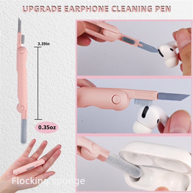 UD2926 7-in-1 Bluetooth-compatible Headset Keyboard Cleaner Cell Phone Cleaning Brush Tablet Cleaning Ki