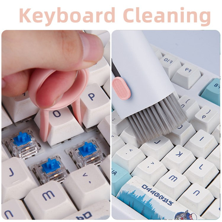 UD2926 7-in-1 Bluetooth-compatible Headset Keyboard Cleaner Cell Phone Cleaning Brush Tablet Cleaning Ki