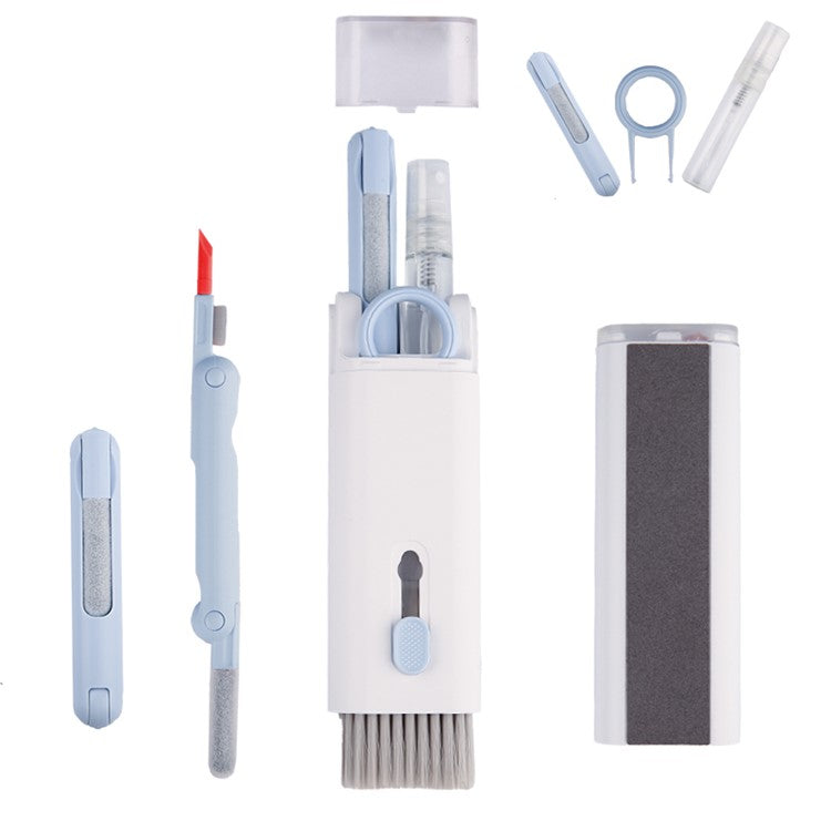 UD2926 7-in-1 Bluetooth-compatible Headset Keyboard Cleaner Cell Phone Cleaning Brush Tablet Cleaning Ki