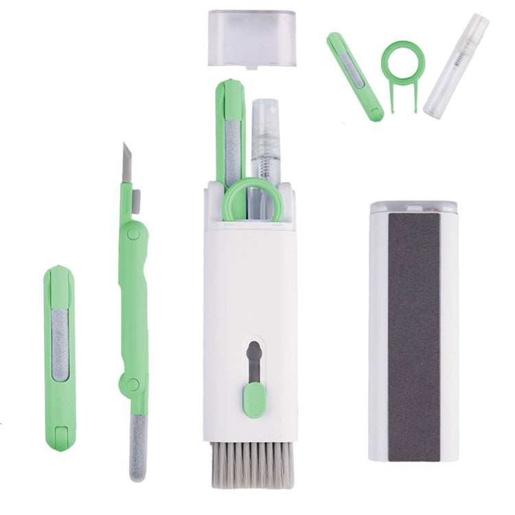 UD2926 7-in-1 Bluetooth-compatible Headset Keyboard Cleaner Cell Phone Cleaning Brush Tablet Cleaning Ki