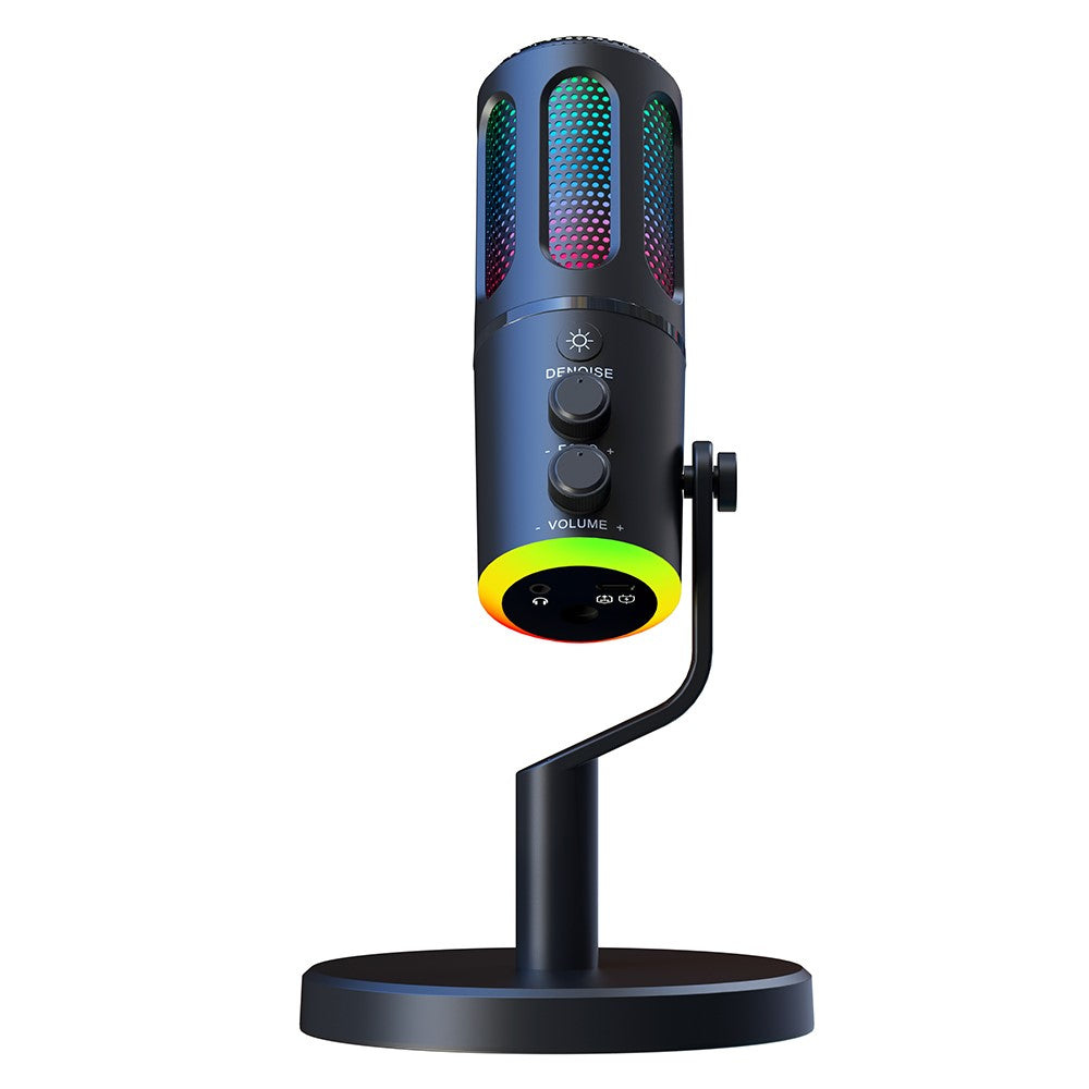 SU8 Desktop Microphone with RGB Ambient Light for Live Streaming / Recording / Gaming Noise Reduction