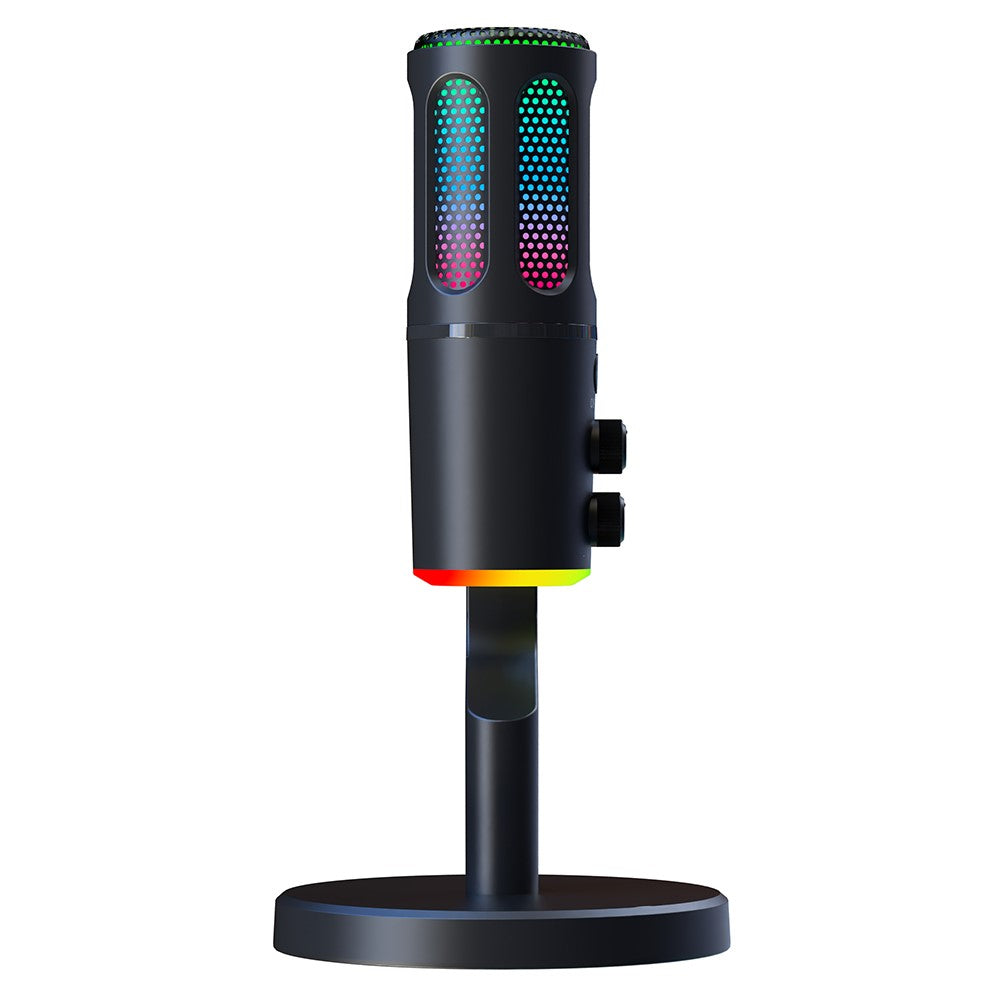 SU8 Desktop Microphone with RGB Ambient Light for Live Streaming / Recording / Gaming Noise Reduction