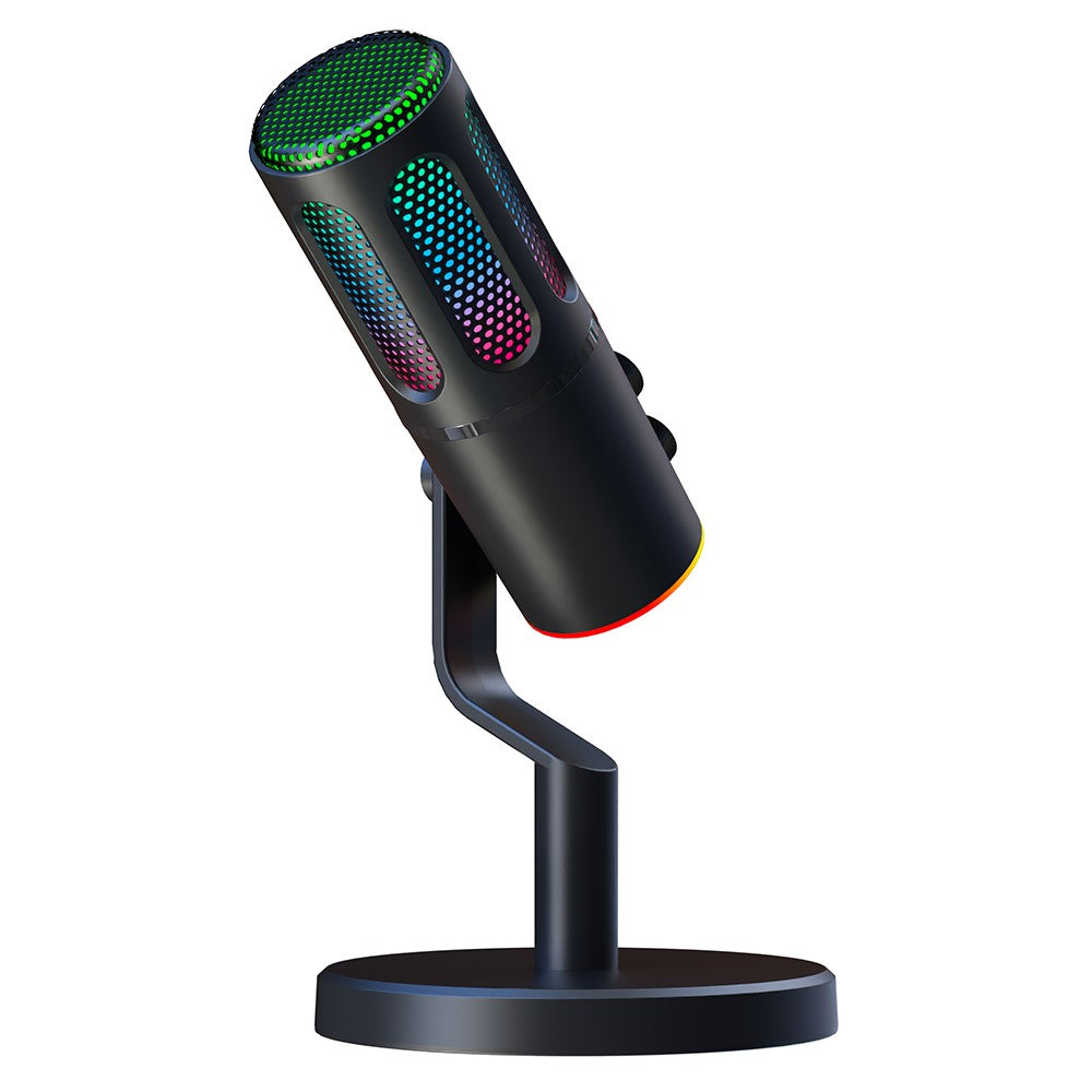 SU8 Desktop Microphone with RGB Ambient Light for Live Streaming / Recording / Gaming Noise Reduction