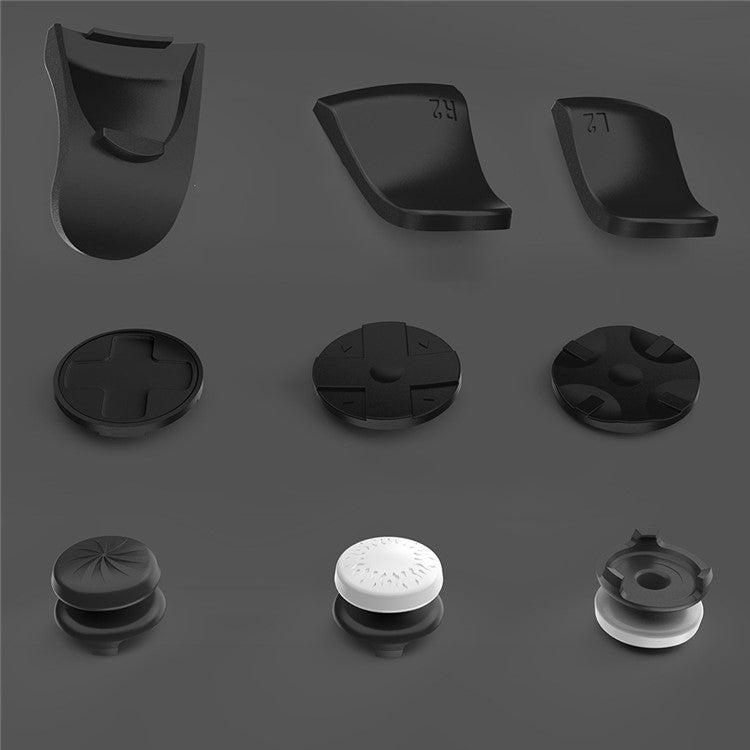 For Playstation 5 PS5 Controller Thumb Grips Sticks Joystick + L2 R2 Trigger Extender + D-pad Button Set Anti-Slip Replacement Parts