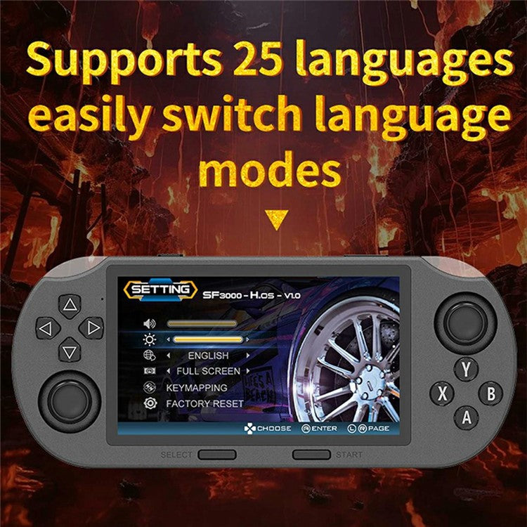 SF3000 4.5 Inch IPS Screen Open Source Handheld Game Console Wireless Arcade Controller
