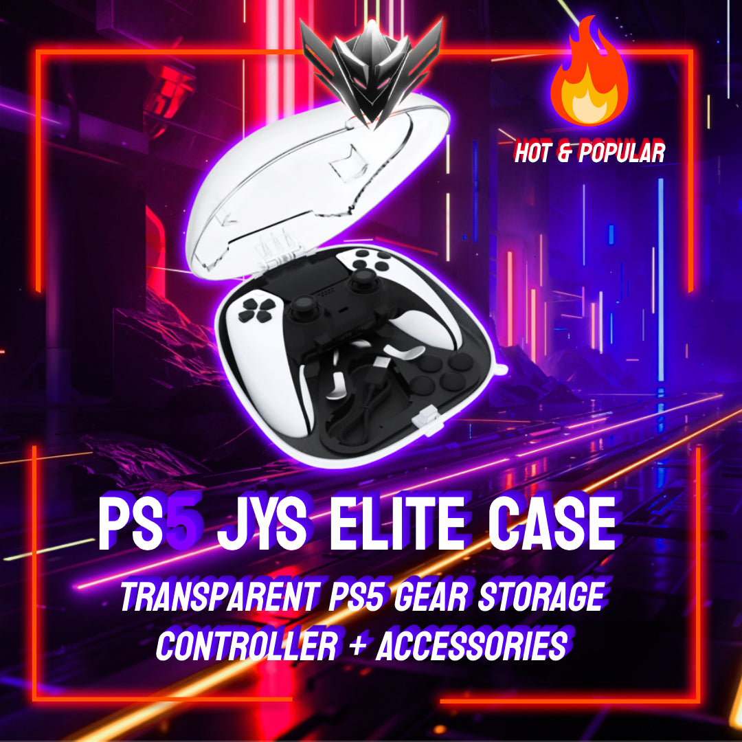JYS JYS-P5207 For Sony PS5 / PS5 Elite Controller Transparent Window Storage Bag with Accessories