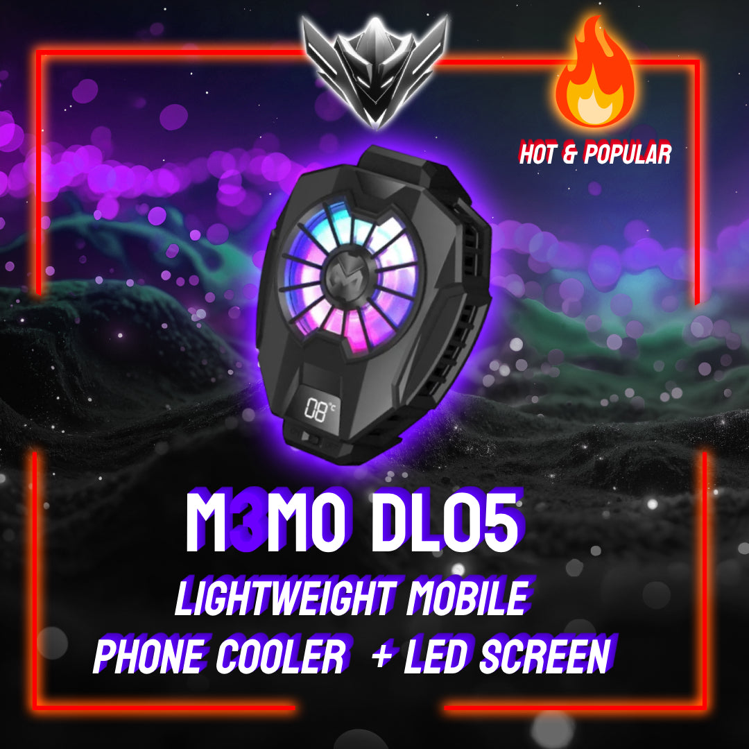 MEMO DL05 Lightweight Mobile Phone Cooler Cooling Fan Portable Cell Phone Radiator with LED Screen for iPhone Samsung Huawei Xiaomi