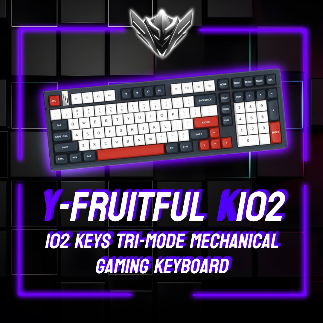 Y-FRUITFUL K102 Tri-Mode Mechanical Gaming Keyboard