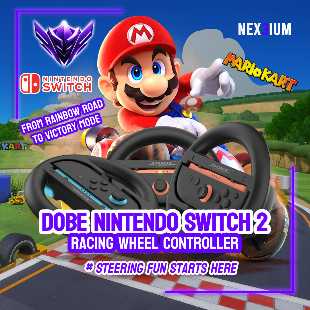 DOBE TNS-3196 For Nintendo Switch 2 Racing Wheel Controller Left and Right Joy-Con Steering Wheel Grip Holder