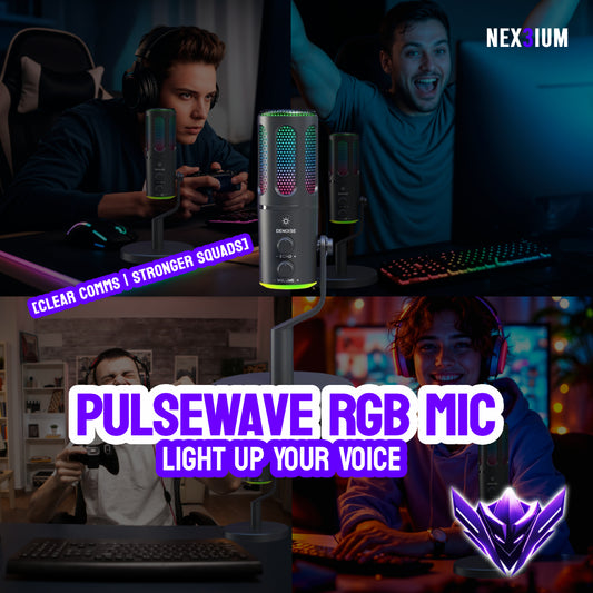 SU8 Desktop Microphone with RGB Ambient Light for Live Streaming / Recording / Gaming Noise Reduction