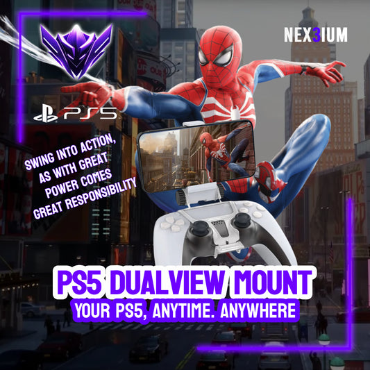 PS5 DualView Mount l Controller Mobile Phone Holder Clip