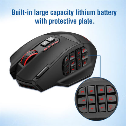 E-YOOSO X33 2.4G Wireless Gaming Mouse with 12 Side Buttons