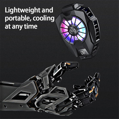 MEMO DL05 Lightweight Mobile Phone Cooler Cooling Fan Portable Cell Phone Radiator with LED Screen for iPhone Samsung Huawei Xiaomi
