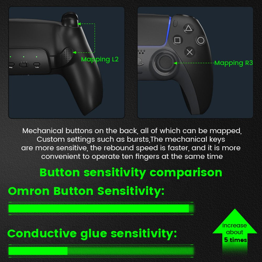 DATA FROG For Sony Playstation 5 Controller Back Button Attachment Wireless Gamepad Back Button