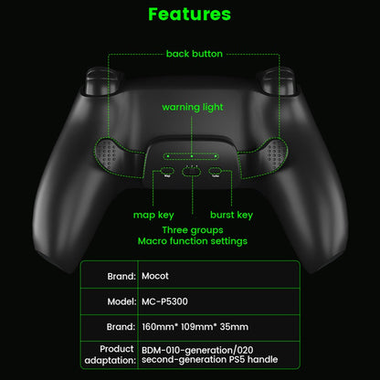 DATA FROG For Sony Playstation 5 Controller Back Button Attachment Wireless Gamepad Back Button