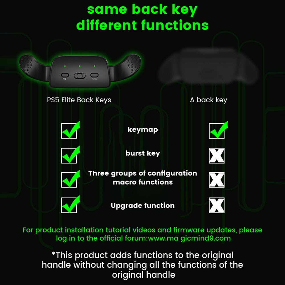 DATA FROG For Sony Playstation 5 Controller Back Button Attachment Wireless Gamepad Back Button