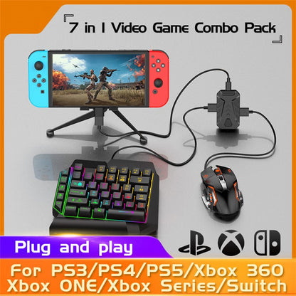 GAMWING MIX Master 7-in-1 Keyboard and Mouse Console Controller Converter Adapter for PS3 / PS5 / Xbox One / Switch Operation