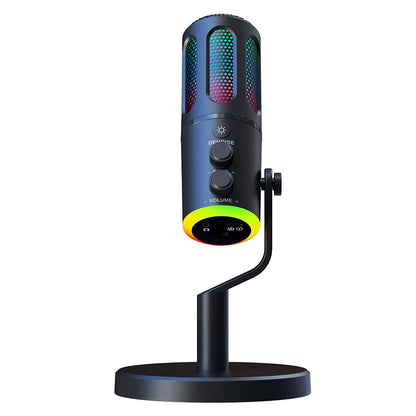 SU8 Desktop Microphone with RGB Ambient Light for Live Streaming / Recording / Gaming Noise Reduction