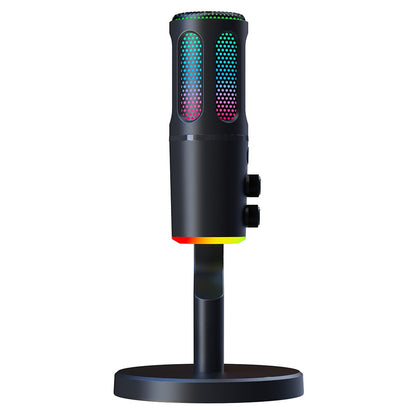 SU8 Desktop Microphone with RGB Ambient Light for Live Streaming / Recording / Gaming Noise Reduction