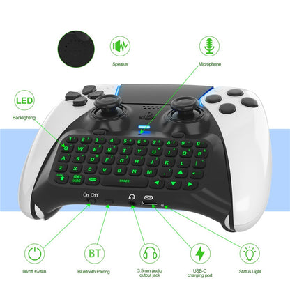 JYS P5172 For Sony PS5 DualSense Edge Controller Wireless Bluetooth-compatible External Keyboard Portable Gamepad Keyboard