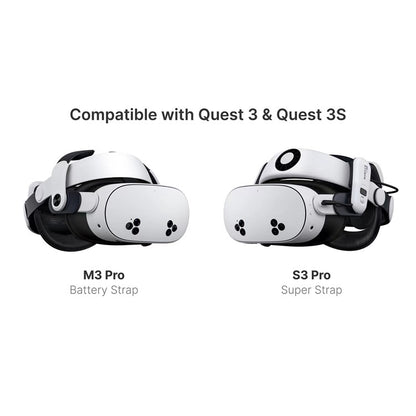 BOBOVR S3 Pro For Meta Quest 3S / 3 Battery Head Strap with 10000mAh Replaceable Battery Pack