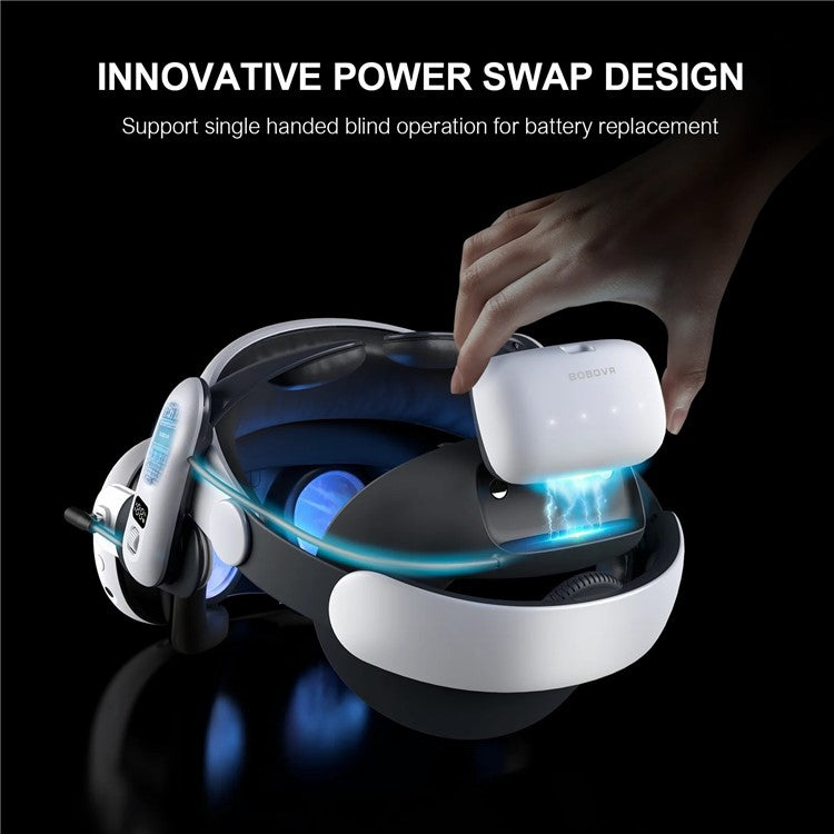 BOBOVR S3 Pro For Meta Quest 3S / 3 Battery Head Strap with 10000mAh Replaceable Battery Pack