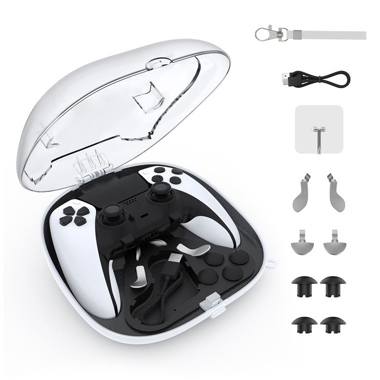JYS JYS-P5207 For Sony PS5 / PS5 Elite Controller Transparent Window Storage Bag with Accessories