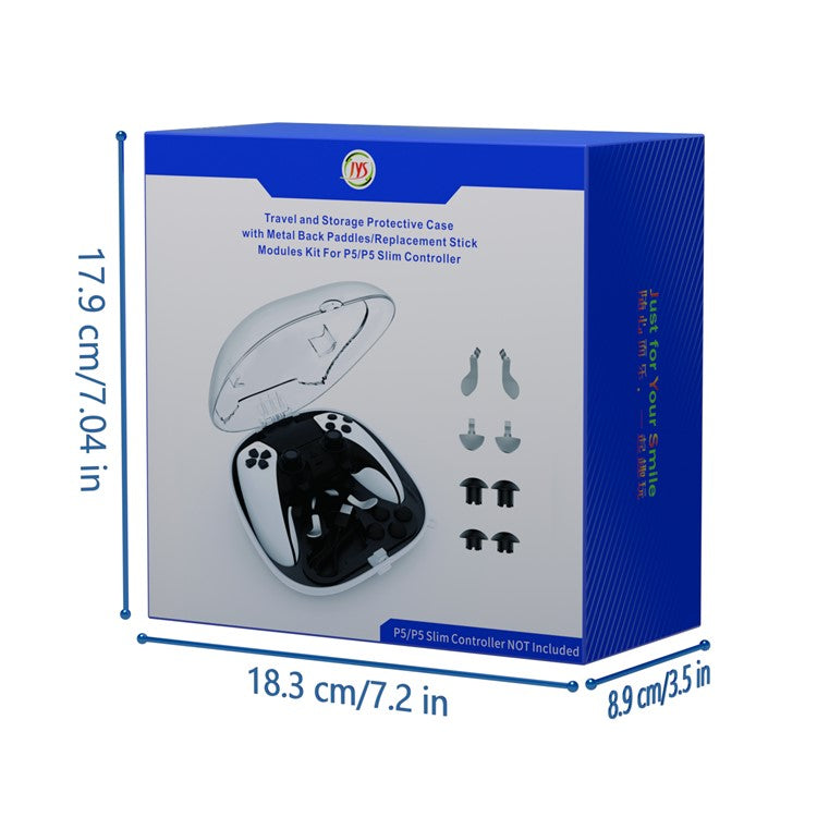 JYS JYS-P5207 For Sony PS5 / PS5 Elite Controller Transparent Window Storage Bag with Accessories