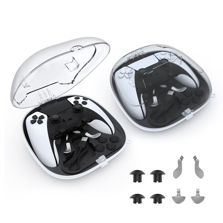 JYS JYS-P5207 For Sony PS5 / PS5 Elite Controller Transparent Window Storage Bag with Accessories