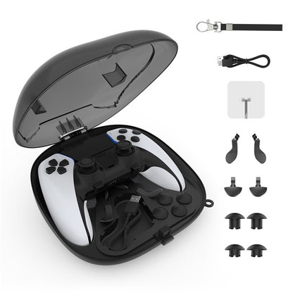 JYS JYS-P5207 For Sony PS5 / PS5 Elite Controller Transparent Window Storage Bag with Accessories