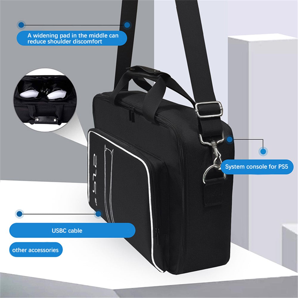 For Sony PlayStation 5 Portable Travel Storage Bag Game Console Accessories Handbag Crossbody Bag