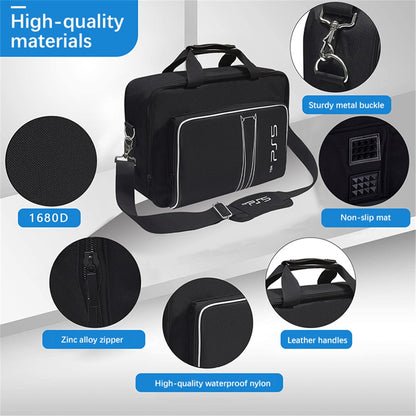 For Sony PlayStation 5 Portable Travel Storage Bag Game Console Accessories Handbag Crossbody Bag
