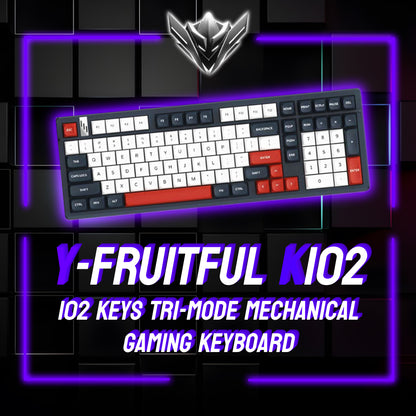 Y-FRUITFUL K102 Tri-Mode Mechanical Gaming Keyboard